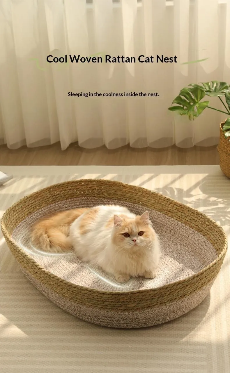 Woven Rattan Bed-Pet Products