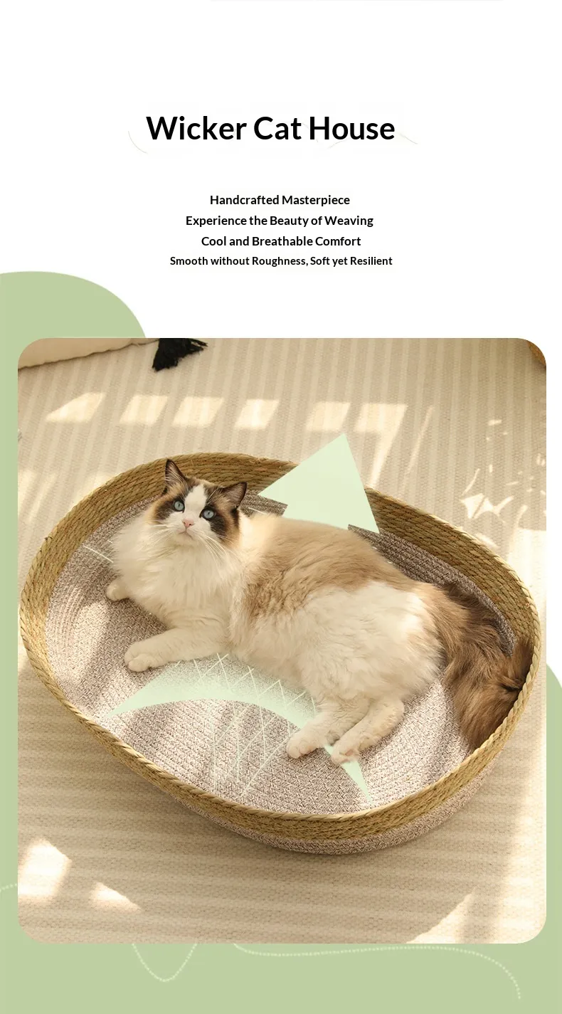 Woven Rattan Bed-Pet Products