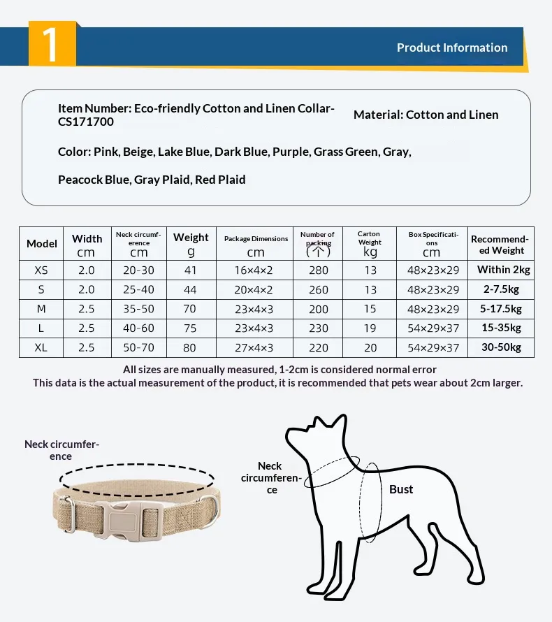 Cotton&Linen Collars-Pet Products