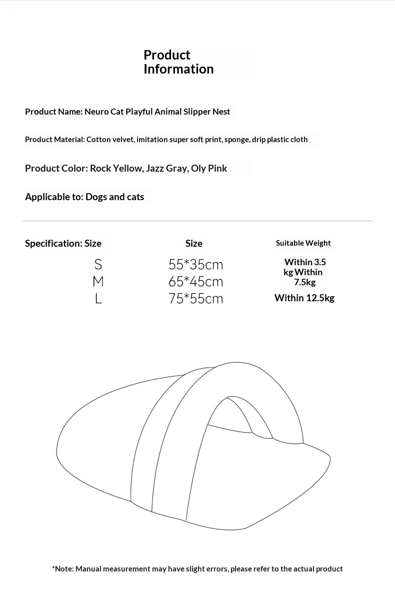 Slipper Cat Bed-Pet Products