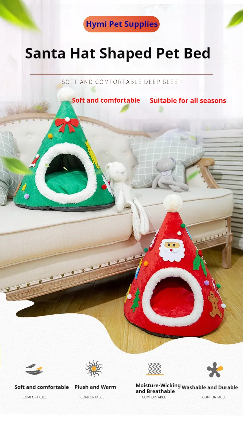 Christmas Tree Cat Bed-Pet Products