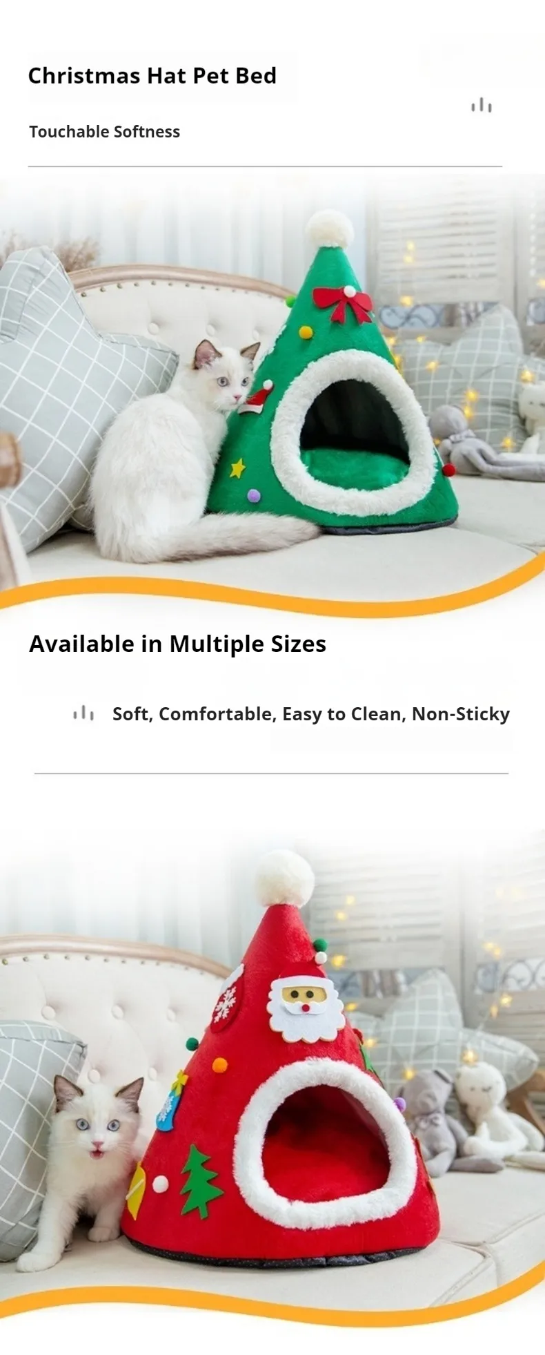 Christmas Tree Cat Bed-Pet Products