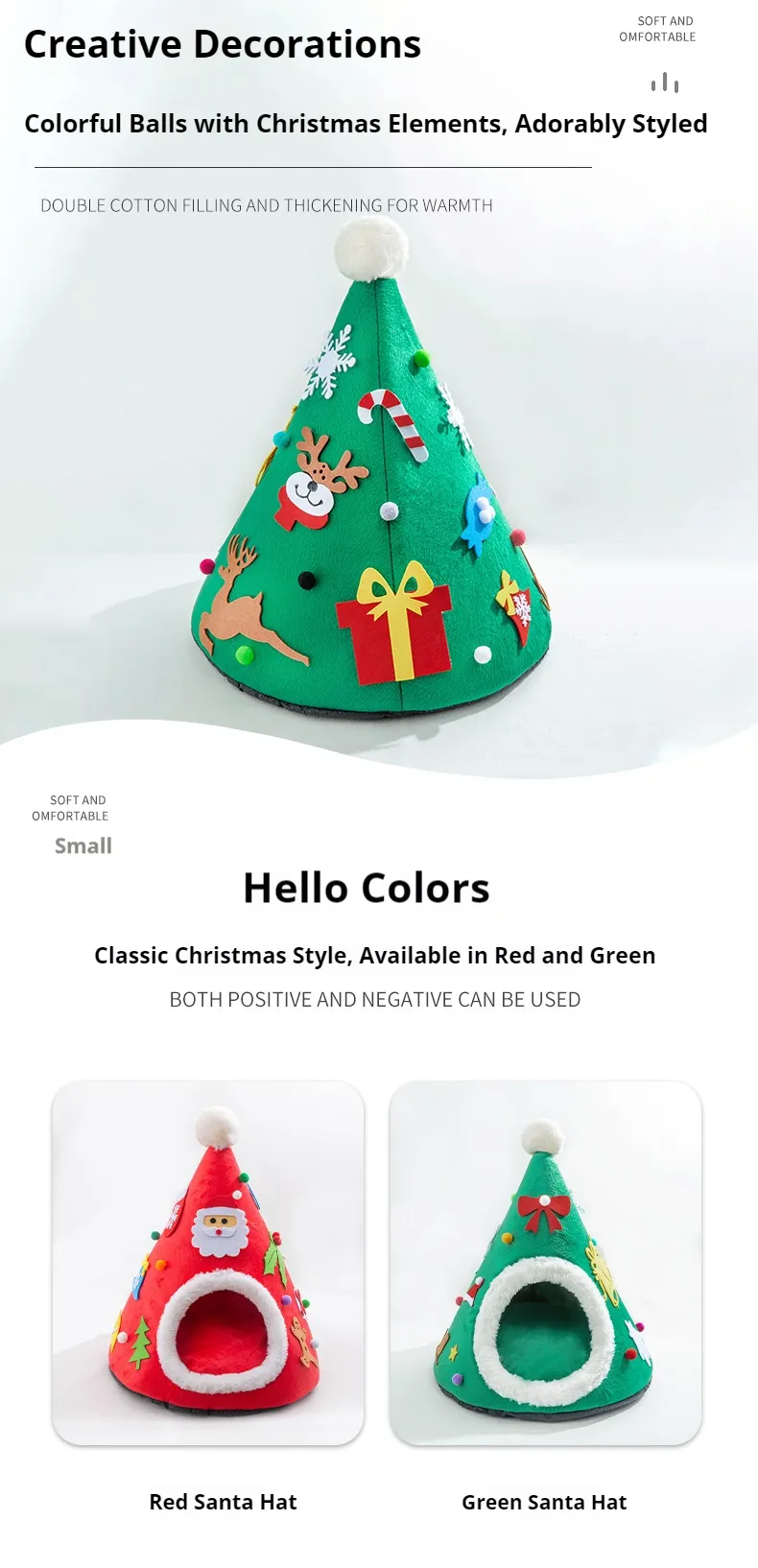 Christmas Tree Cat Bed-Pet Products