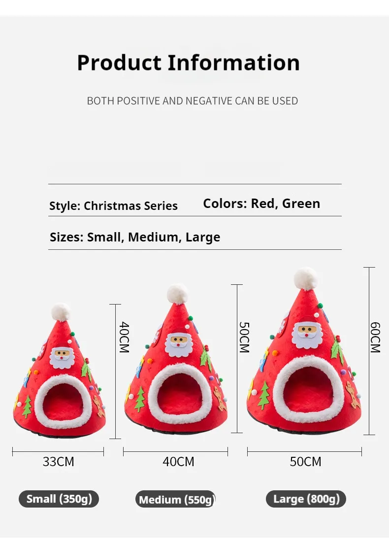 Christmas Tree Cat Bed-Pet Products