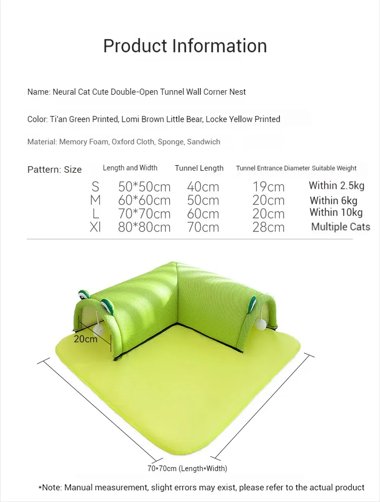 Cat Tunnel Mat Kitten Tunnel Tube Cat Nest-Pet Products