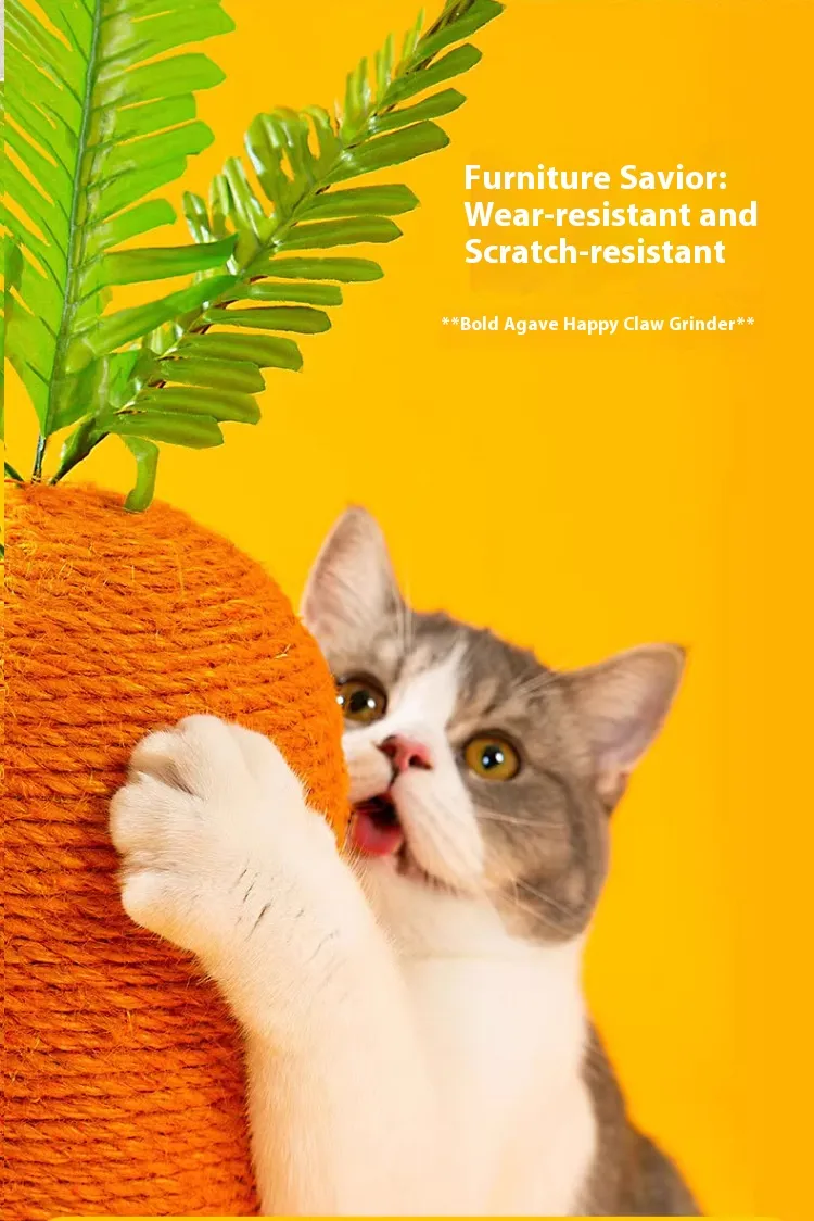 Cat Scratching Post Carrot Scratching Post Nature Sisal Cat Scratcher-Pet Products