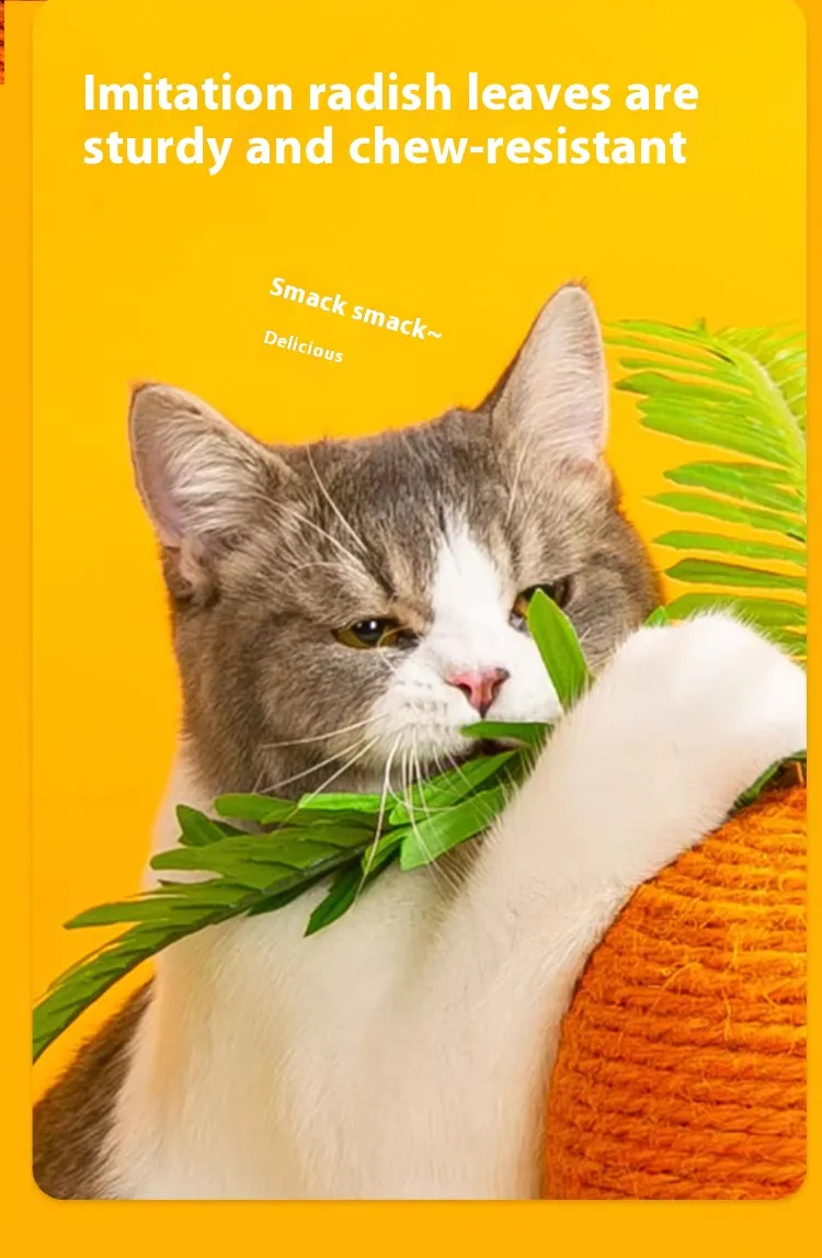Cat Scratching Post Carrot Scratching Post Nature Sisal Cat Scratcher-Pet Products